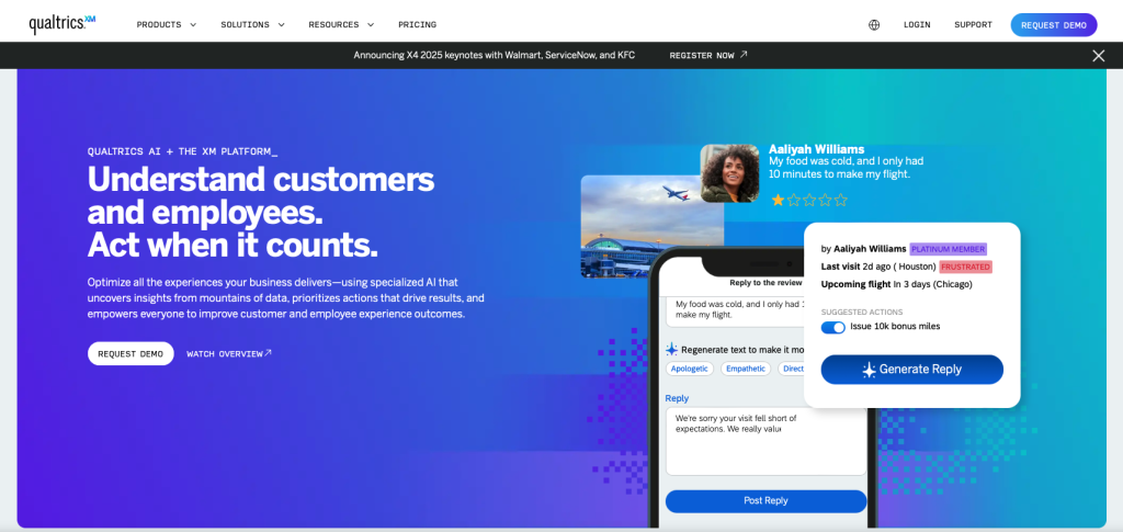 Qualtrics sentiment analysis tool