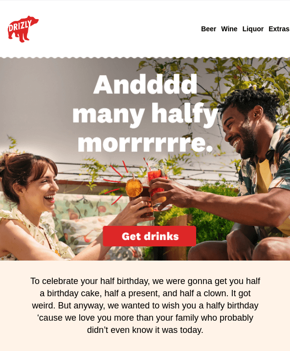 Birthday emails help consumers feel more connected to the brand