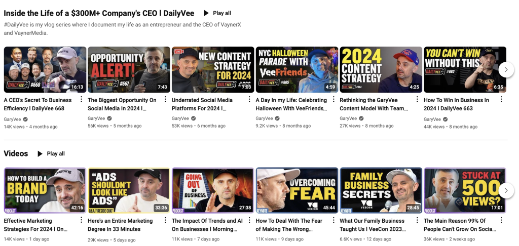 Gary Vee regularly engages in thought leadership