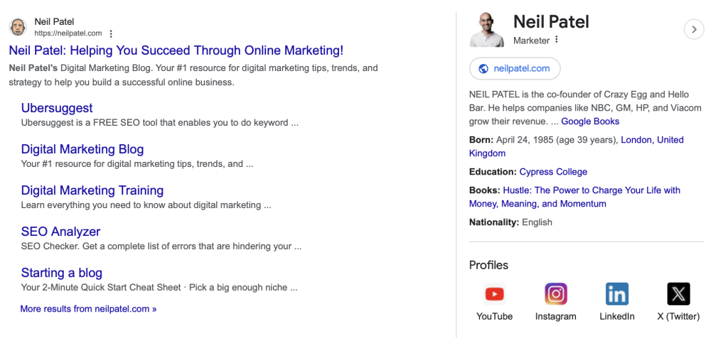 Neil Patel Google Search