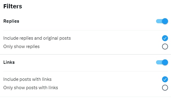 Twitter Advanced Search Filters